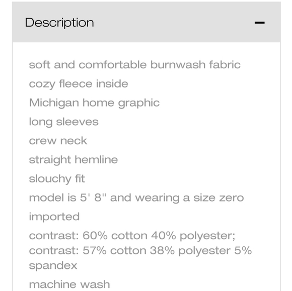 RUMMAGED Gray Michigan Crew Neck Sweatshirt - Picture 3 of 6